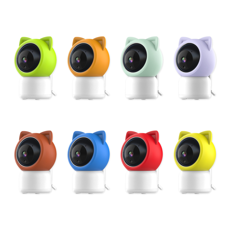 Monitor pentru bebeluși cu video 1080p, obiectiv 3.6 mm, viziune IR de noapte până la 15 m, control de la distanță prin aplicație, redare cântec de leagăn