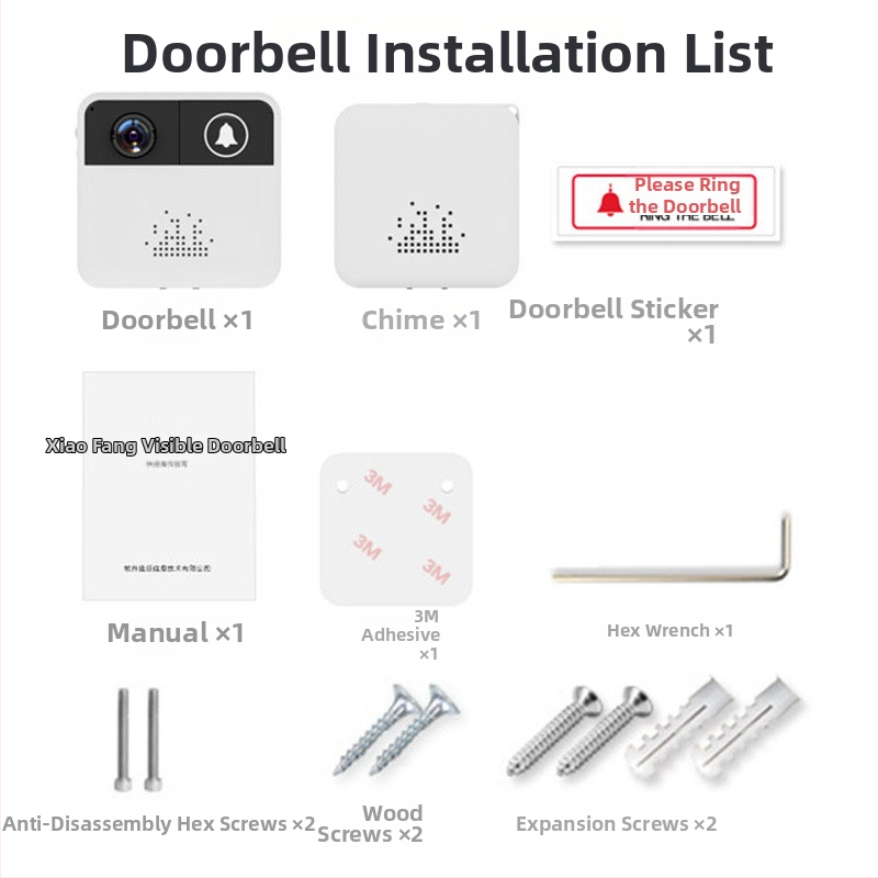 Weiyingte WIN-32 Inteligentná WiFi kamera pre dverový zvonček, 1080p, 3,6 mm objektív, napájanie 5V, IR nočné videnie až 25 m, pracovný rozsah -30°C až 80°C