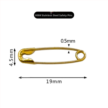 Tiger značka nerezová oceľ bezpečnostná ihla tvar gourd, séria 01, balenie 1000 ks