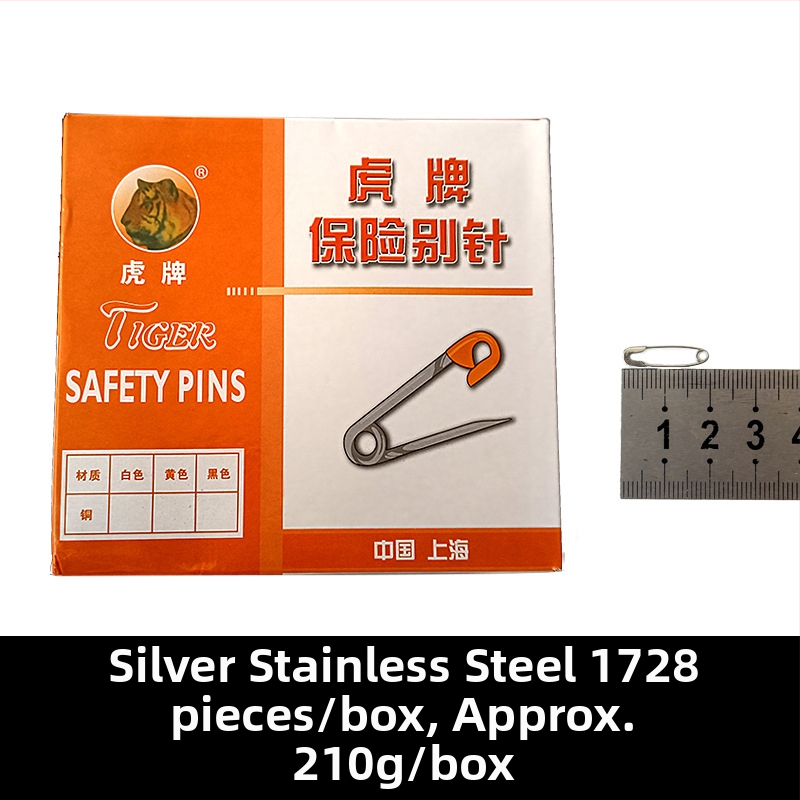 Tiger značka nerezová oceľ bezpečnostná ihla tvar gourd, séria 01, balenie 1000 ks