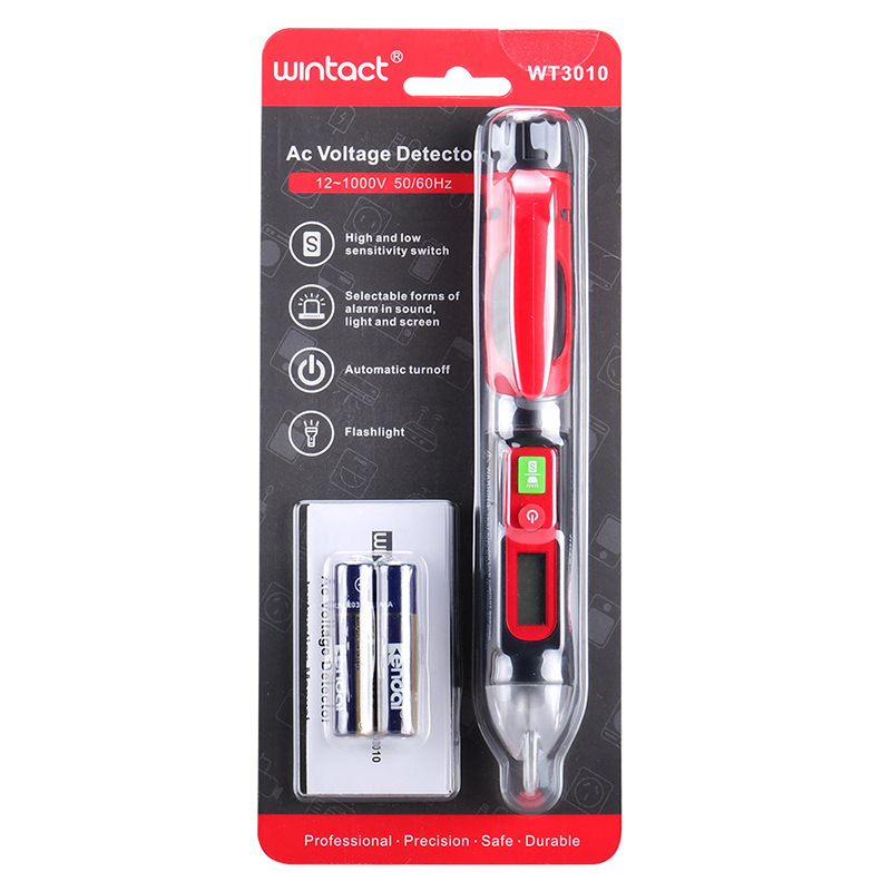 Bezkontaktni tester napona GT3122/WT3010, marka Huitianyi wintact, NCV – detektor AC napona