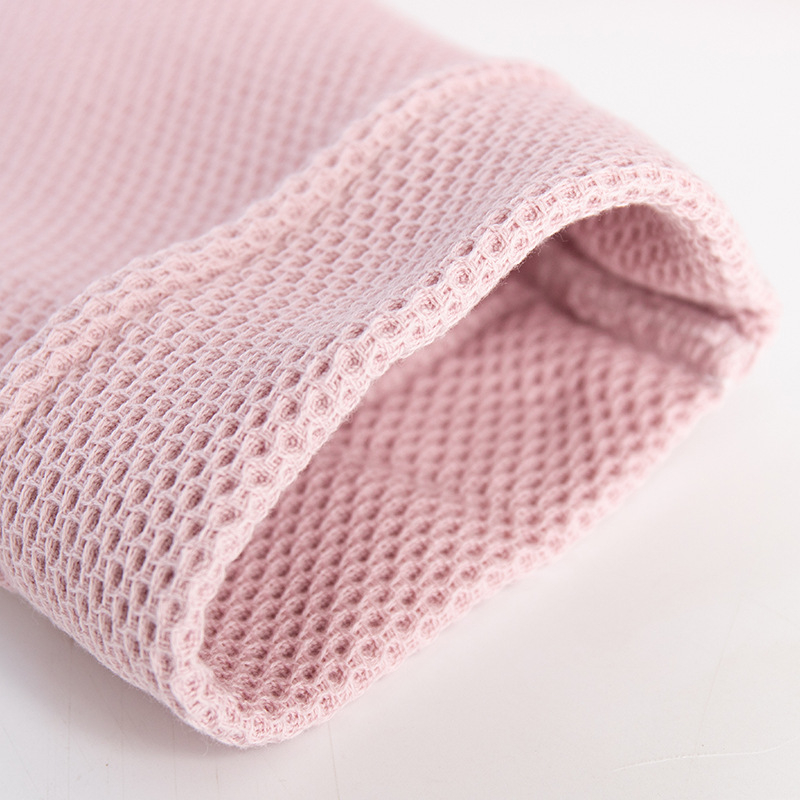 Unisex zimski ogrtač za kupanje od 100% pamuka, uzorak honeycomb waffle, ekstra dug
