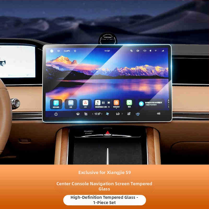Zaštitni pokrov za zaslon navigacije automobila od kaljenog stakla, mat završna obrada, otporan na otiske prstiju, jednodijelno oblikovanje, kompatibilan s Enjoy World S9 centralnim upravljanjem