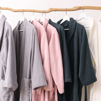 Kupaći ogrtač, 100% pamuk terry, jesen-zima, unisex, upijajući