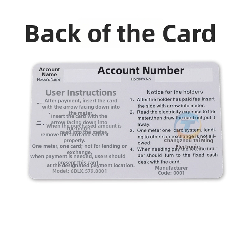 Smart predplatená IC karta pre elektromer na dobitie – Nie je dovoz, Bez prispôsobenia, Značka: Iná