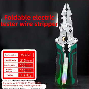 Višenamjenski alat električara za skidanje izolacije, rezanje, navijanje, povlačenje i krimpanje žica; promjer izolacije 215 mm; Marka: Other; Uvoz: Ne