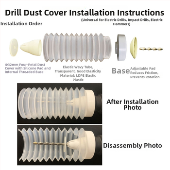Porvédő burkolat elektromos kalapács és fúróhoz – Rozsdamentes acél, 36V
