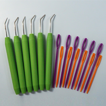 Dyx horgolótűkészlet műanyag fogantyúval és nagy szemű tűkkel