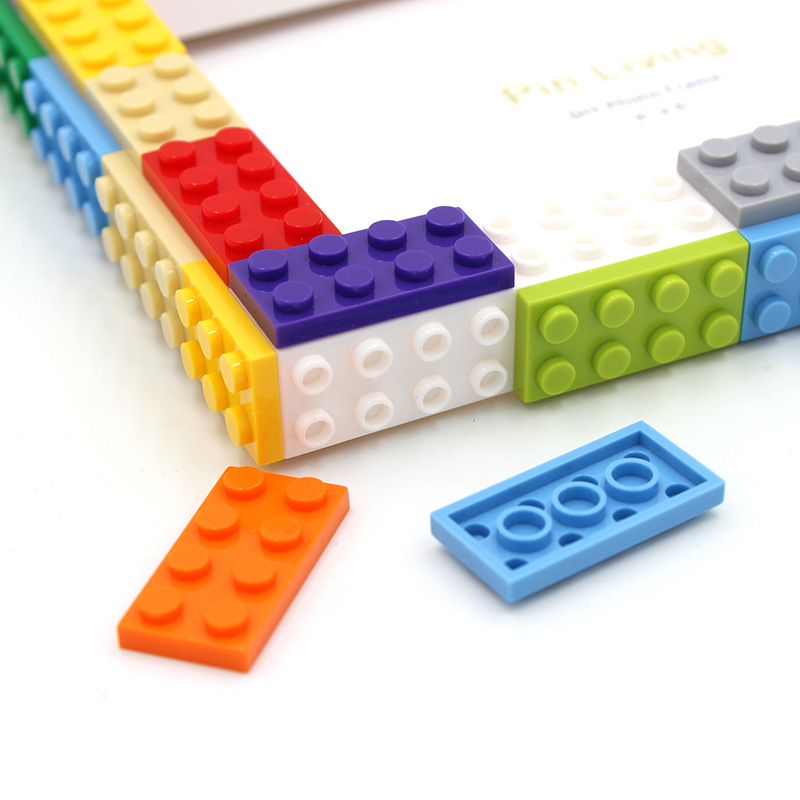 DIY dječji okvir za fotografije od blokova s figuricama, kreativan zidni prikaz, kompatibilan s LEGO