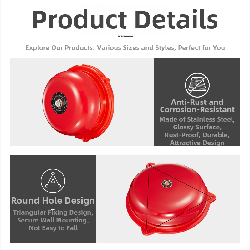 Tulekahjuhäirekell koos helilise ja visuaalse teavituse ning hädaolukorra nupuga