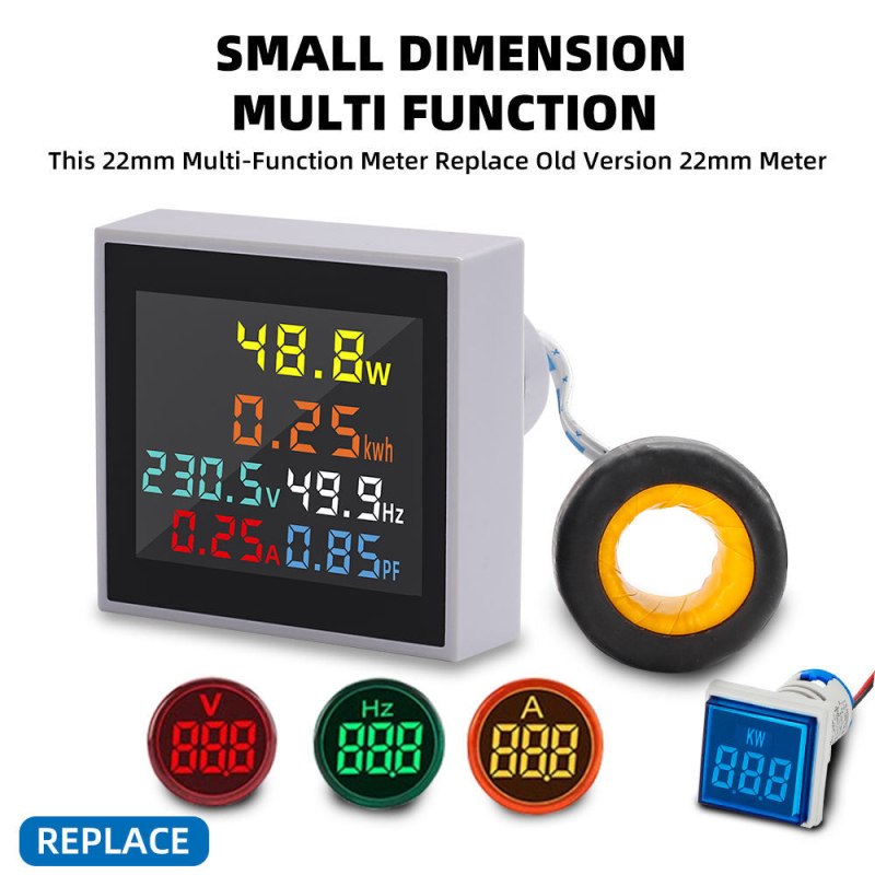 D48-2058 Visokoprecizan LCD digitalni mjerni uređaj za AC napon, struju, snagu i frekvenciju