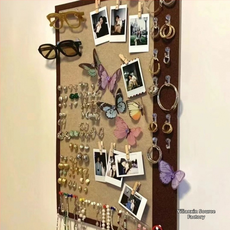 Filcová doska na stenu - samolepiaca ozdoba na fotostenu, pastoraálny štýl, bambusový materiál, značka QITA, remeselníctvo: Iné, špecifikácie: 1