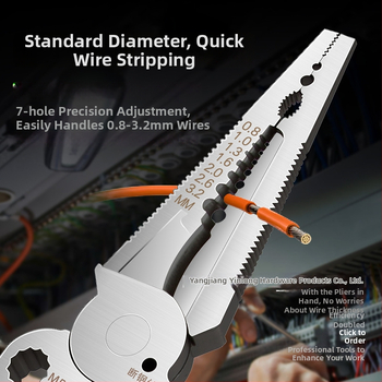 Clește pentru cabluri electrice multifuncțional cu tester, din oțel inoxidabil, 285 g