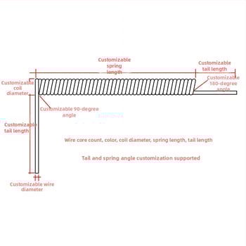 Ke Baolong cablu de alimentare retractabil cu arc și înveliș PU, cablu de date multicore, personalizabil