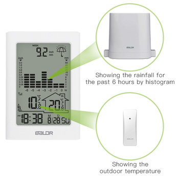 Baldr датчик за валежи, модел B0341WST2-V5, вместимост на водата 1–5 л, тегло 503 г