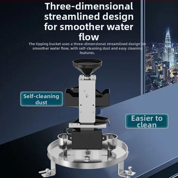 Anain pluviómetr s kývacím vedrom – monitorovanie zrážok, model 001, rozsah merania 0.5/0.2/0.1 mm, kapacita uloženia 0.5/0.2/0.1 mm, hmotnosť 4 kg