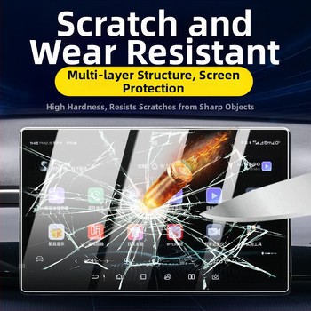Zaštitni film za središnju kontrolu zaslona BYD Song Plus DMI, kaljeno staklo, otpornost na visoke i niske temperature, pozicija: središnja kontrola, universal EV kompatibilnost