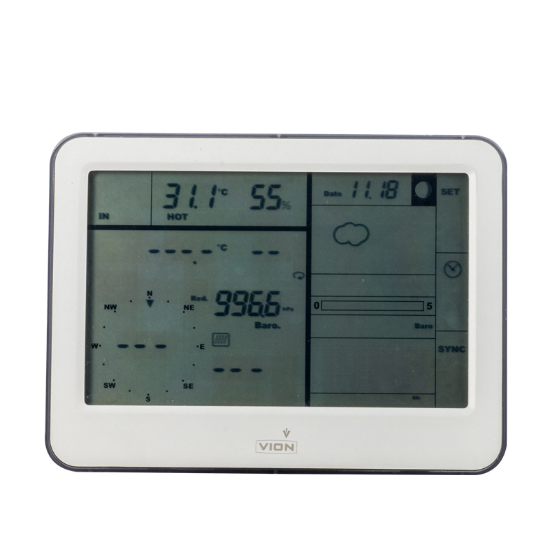 Безжичен анемометър и измервател за валежи – метеорологичен монитор, модел C6300raincapt, диапазон 9999, вместимост на валежи 9999, тегло 0.3 кг