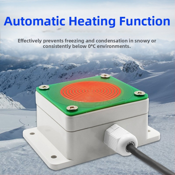 Предавател за дъжд и сняг с RS-485, нормално отворен превключвател, автоматично нагряване, 4G изход, скоба
