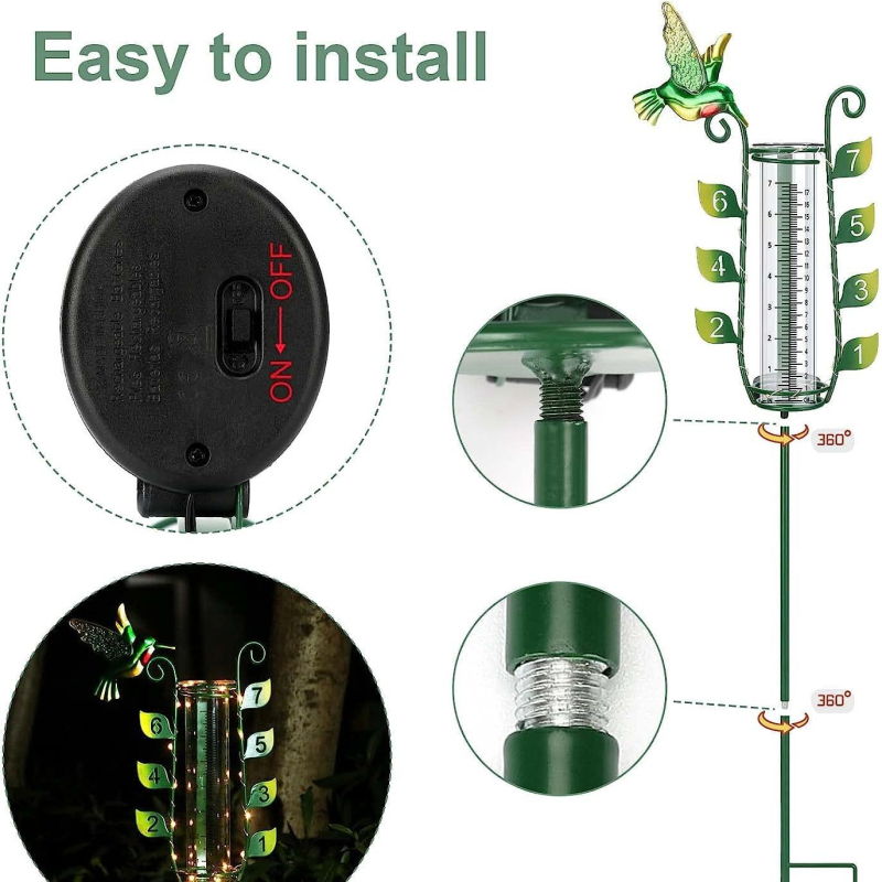 Kültéri esőmérő vasból, dekoratív