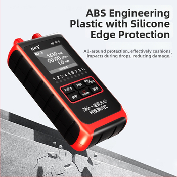 NF-916 Optický merací prístroj na výkon a detektor, mini štvorsediný prístroj pre vlákna, s hľadačom liniek; Rozsah merania -60 až +8 dBm, Presnosť ±0,3 dB, Pre testovanie optických vlákien