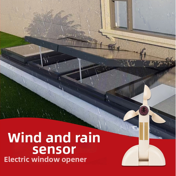 Guangmai Bezdrôtový senzor vetra a dažďa a elektrický otvárač okien – pohon dverí a okien, bezdrôtové diaľkové ovládanie