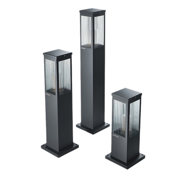 Solarna lampica za travnjak za vanjsku upotrebu, vodootporna, IP65, LED 12W, model Square Glass Lawn Lamp, nehrđajući čelik, trajanje osvjetljenja 12–16 sati