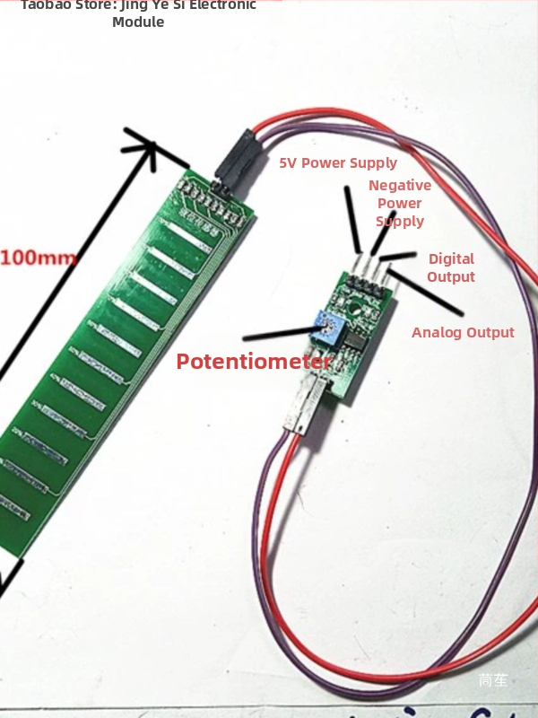 Senzor hladiny kvapaliny s hĺbkou vody, objemom kvapaliny, detekciou dažďa, analógový výstup, 5V mikrokontrolér