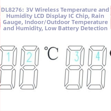 DL8276: Bežični LCD prikaz temperature i vlažnosti, IC čip, mjerač kiše, unutarnja i vanjska temperatura i vlažnost
