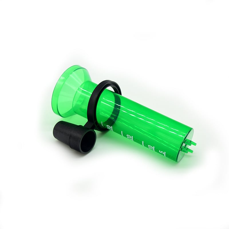 Ornament decorativ de grădină pentru exterior; pluviometru simplu cu tijă din fier; material PS; destinat măsurării precipitațiilor