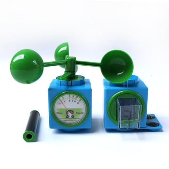 Σετ μετεωρολογικών επιστημονικών οργάνων για παιδιά — ανεμόλιθος, μετρητής ταχύτητας ανέμου, μετρητής βροχής, πυξίδα, θερμόμετρο; Μάρκα: Other; Ηλικία: 4–6 ετών; 3C: Άλλα παιχνίδια κάτω των 14