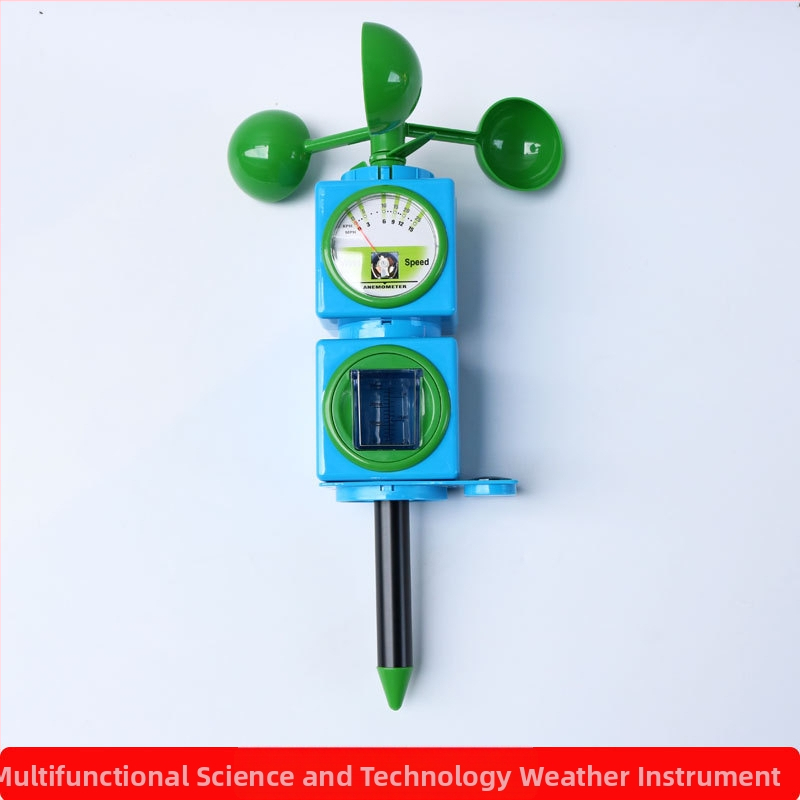Deti súprava meteorologických vied — veterný ukazovateľ, merač rýchlosti vetra, dažďomer, kompas a teplomer; Značka: Other; Veková vhodnosť: 4–6 rokov; Kategória 3C: Iné hračky do 14 rokov