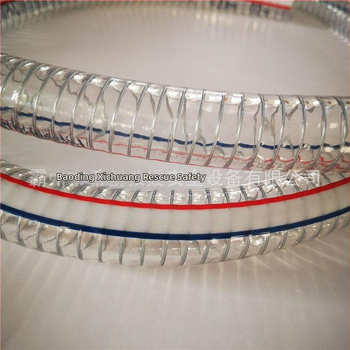Xichuang Núdzový záchranný hadica, zväčšená PVC vysokotlaková hadica, priehľadná, vystužená oceľovým drôtom, kompatibilná s vákuom/negatívnym tlakom