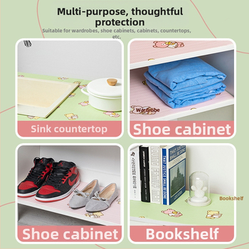 Kartúnový štýl – Podložka pre skrinky a kuchynské zásuvky – Materiál PE, vodeodolná vrstva PE bavlna, vlhkosťodolná podložka