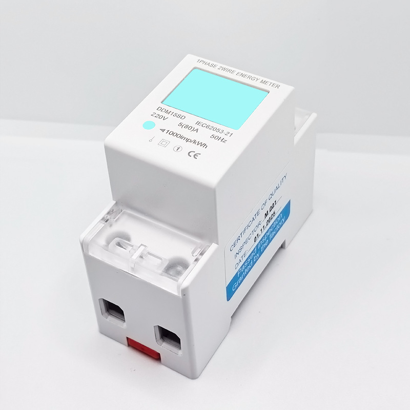 DDM15SD jednofazni višefunkcionalni mjerni uređaj za energiju s LCD pozadinskim osvjetljenjem, 220V, pakiranje 100 kom