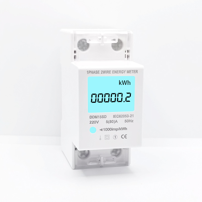 DDM15SD jednofazni višefunkcionalni mjerni uređaj za energiju s LCD pozadinskim osvjetljenjem, 220V, pakiranje 100 kom
