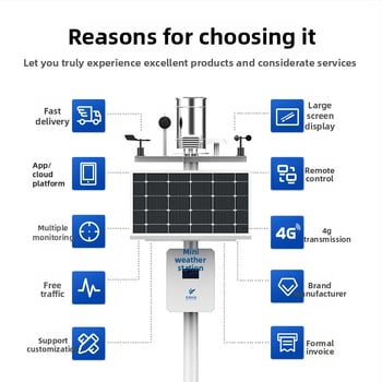 Селскостопанска метеорологична станция за мониторинг на околната среда с датчици за температура и влажност на почвата и измерване на валежите — модел DZE-048, Dizhen'en, 200V