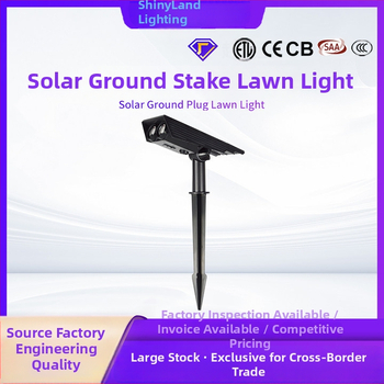 Solarna lampa za travu IP65 vodootporna, 12V, 2W, LED patch 3030, trajanje rasvjete 6-12 sati — model Solar owl ground lamp