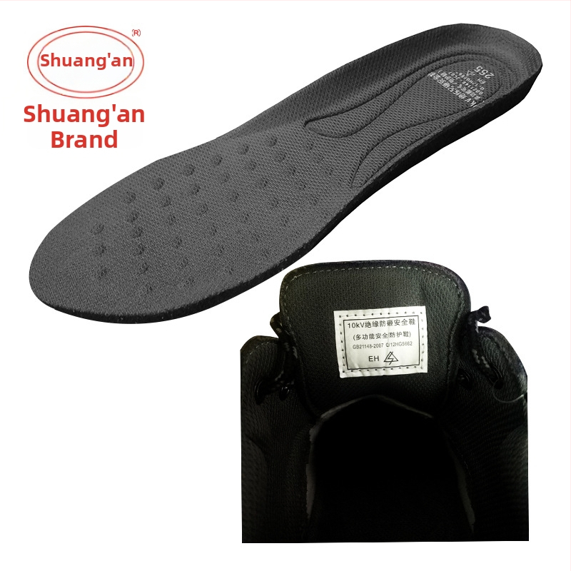 Izolačné topánky pre elektrikárov, nízky strih, kožené, s ne-metalickou špičkou, protišmykové a odolné voči opotrebeniu