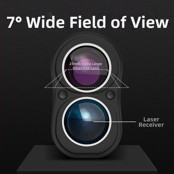 Vonkajší ručný laserový rangefinder s mini ďalekohľadom, vysoká presnosť, HD meranie vzdialenosti a výšky, nabíjateľný.