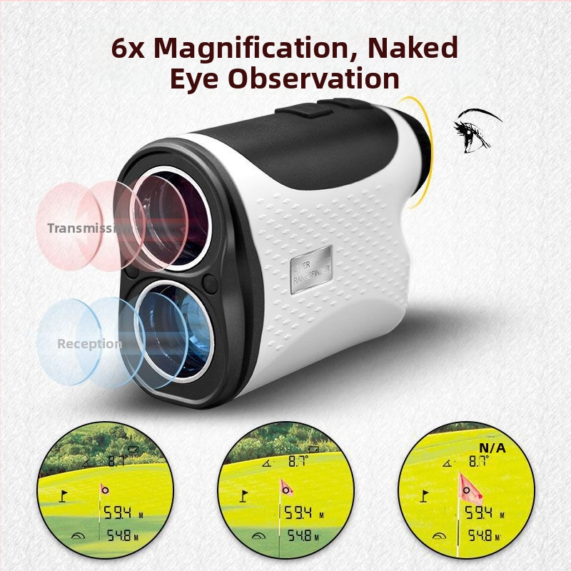 Vonkajší ručný laserový rangefinder s mini ďalekohľadom, vysoká presnosť, HD meranie vzdialenosti a výšky, nabíjateľný.