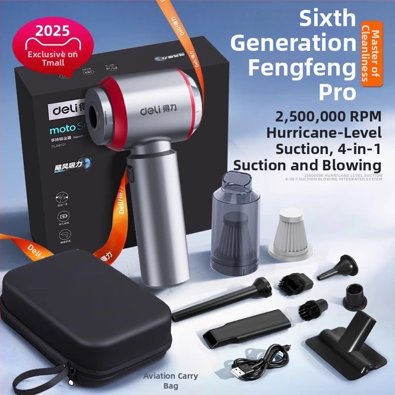 Ασύρματη φορητή ηλεκτρική σκούπα για αυτοκίνητο και σπίτι, διπλής χρήσης, 7.4V, 120W, 4000 Pa ρουφήξη