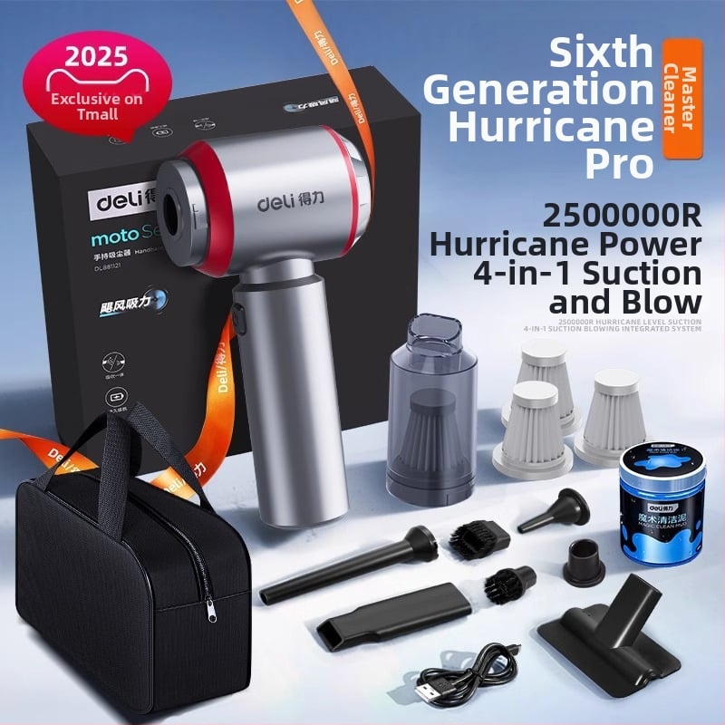 Ασύρματη φορητή ηλεκτρική σκούπα για αυτοκίνητο και σπίτι, διπλής χρήσης, 7.4V, 120W, 4000 Pa ρουφήξη