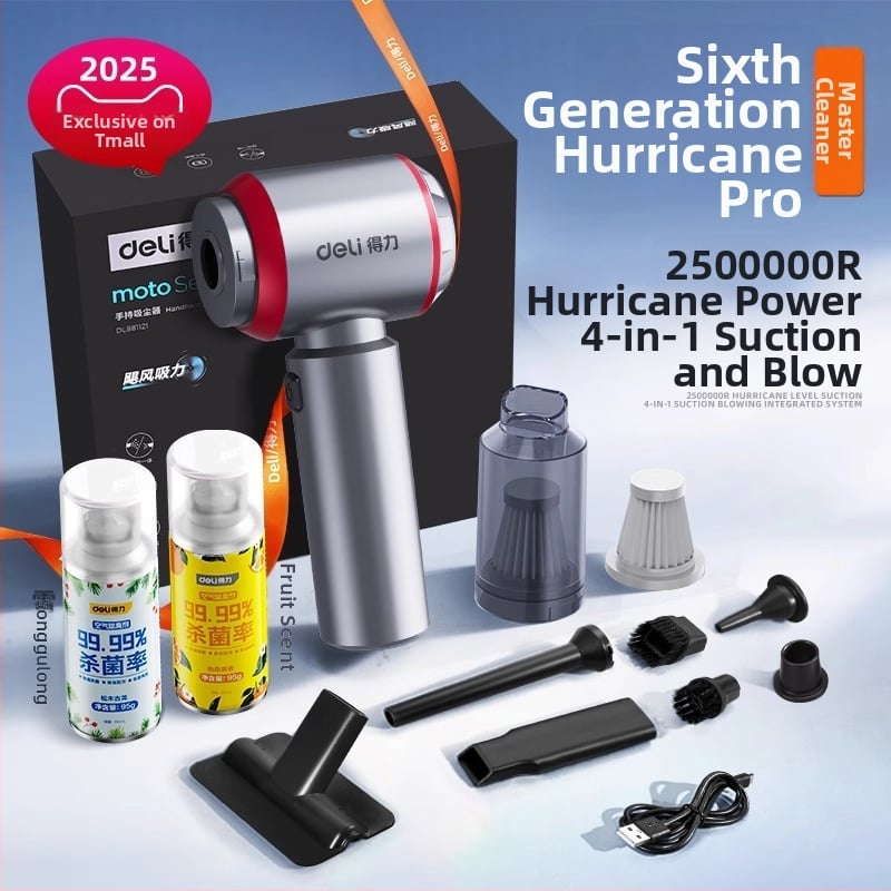 Ασύρματη φορητή ηλεκτρική σκούπα για αυτοκίνητο και σπίτι, διπλής χρήσης, 7.4V, 120W, 4000 Pa ρουφήξη