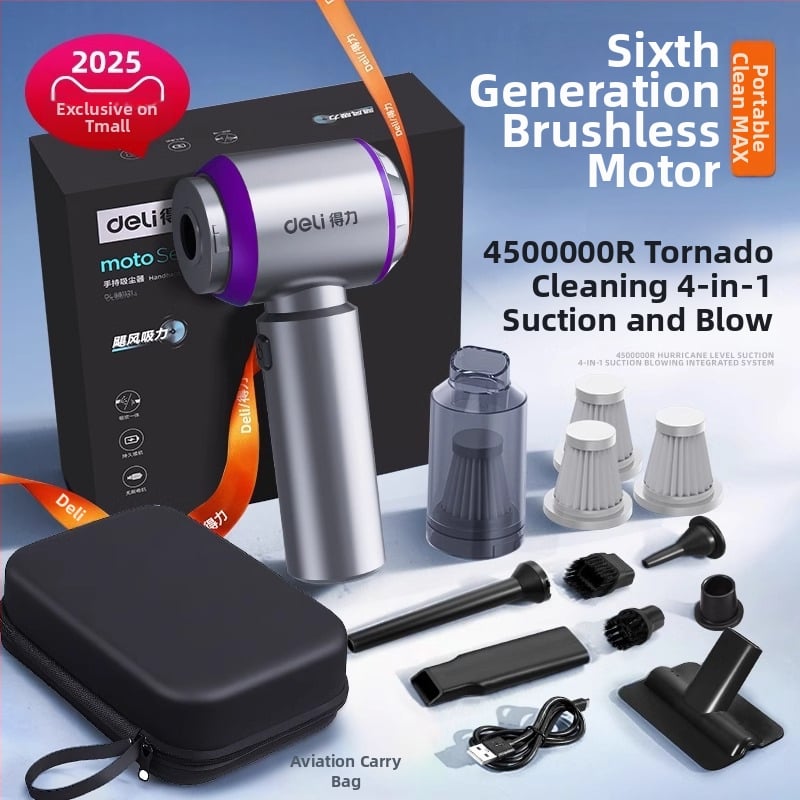 Ασύρματη φορητή ηλεκτρική σκούπα για αυτοκίνητο και σπίτι, διπλής χρήσης, 7.4V, 120W, 4000 Pa ρουφήξη