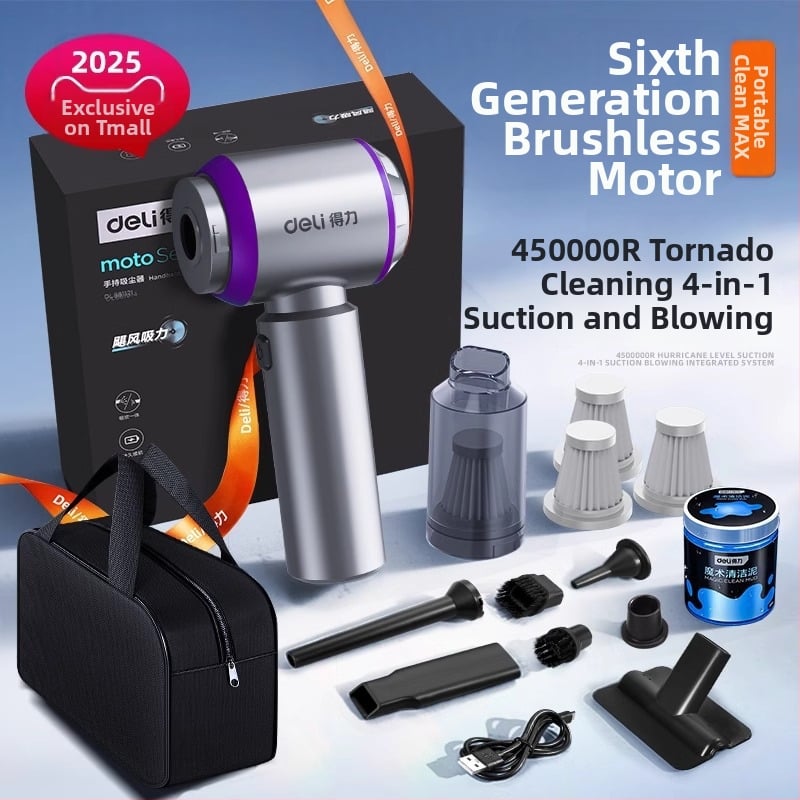 Ασύρματη φορητή ηλεκτρική σκούπα για αυτοκίνητο και σπίτι, διπλής χρήσης, 7.4V, 120W, 4000 Pa ρουφήξη