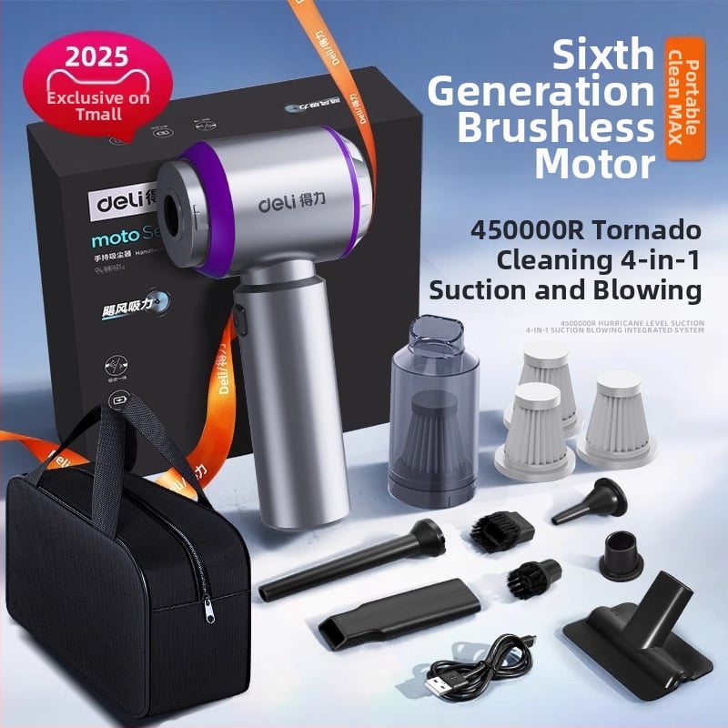 Ασύρματη φορητή ηλεκτρική σκούπα για αυτοκίνητο και σπίτι, διπλής χρήσης, 7.4V, 120W, 4000 Pa ρουφήξη