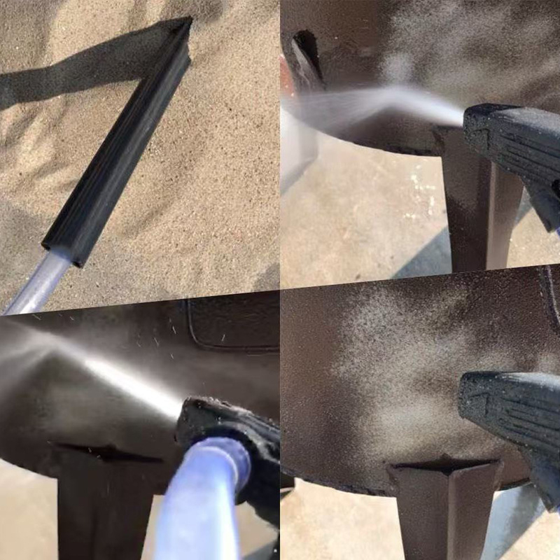 Anlushi πιστόλι ακροφύσιο ψεκασμού υψηλής πίεσης με λαβή από ανοξείδωτο ατσάλι και κεραμική επίστρωση κεφαλής, απόσταση ψεκασμού 5 μ., πίεση νερού 160 bar