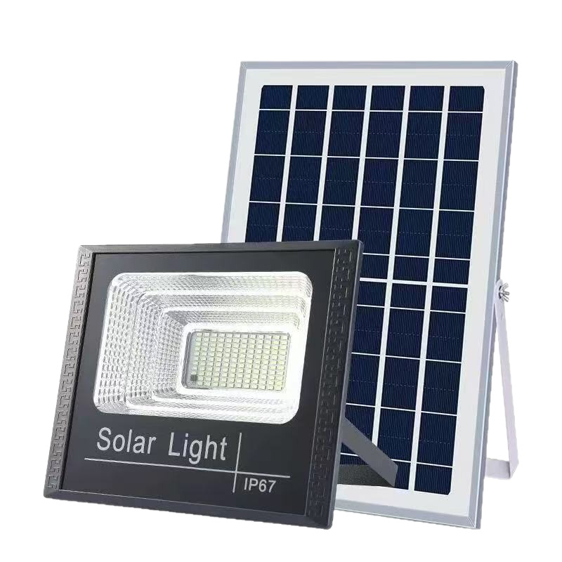 Solarni reflektor za dvorište i ulicu, unutarnja i vanjska upotreba, IP67, 6V, 40–500W, daljinski upravljač
