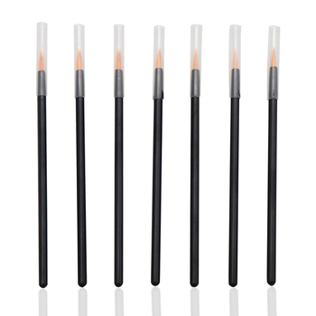 Četkica za eyeliner s poklopcem, vlaknaste četke, 50 komada u pakiranju, plastična drška, prijenosna
